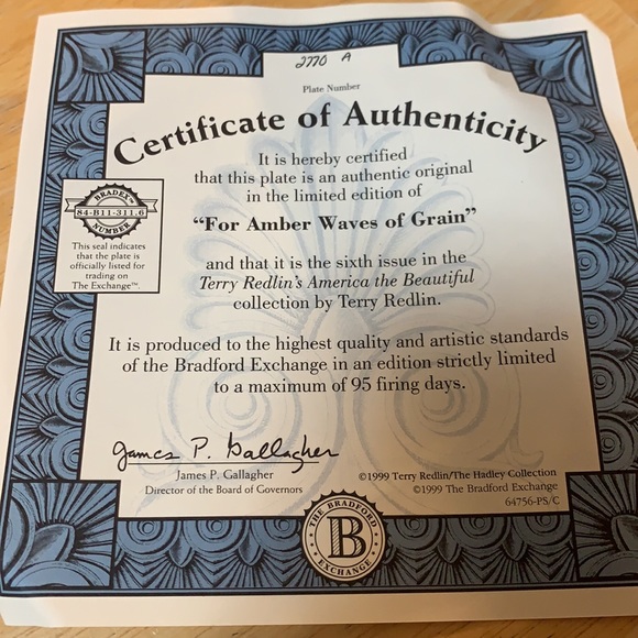 Terry Redlin Limited Edition Collector’s Plate - Picture 3 of 3